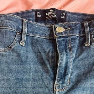 Trendy Distressed Blue Skinny Jeans hollister